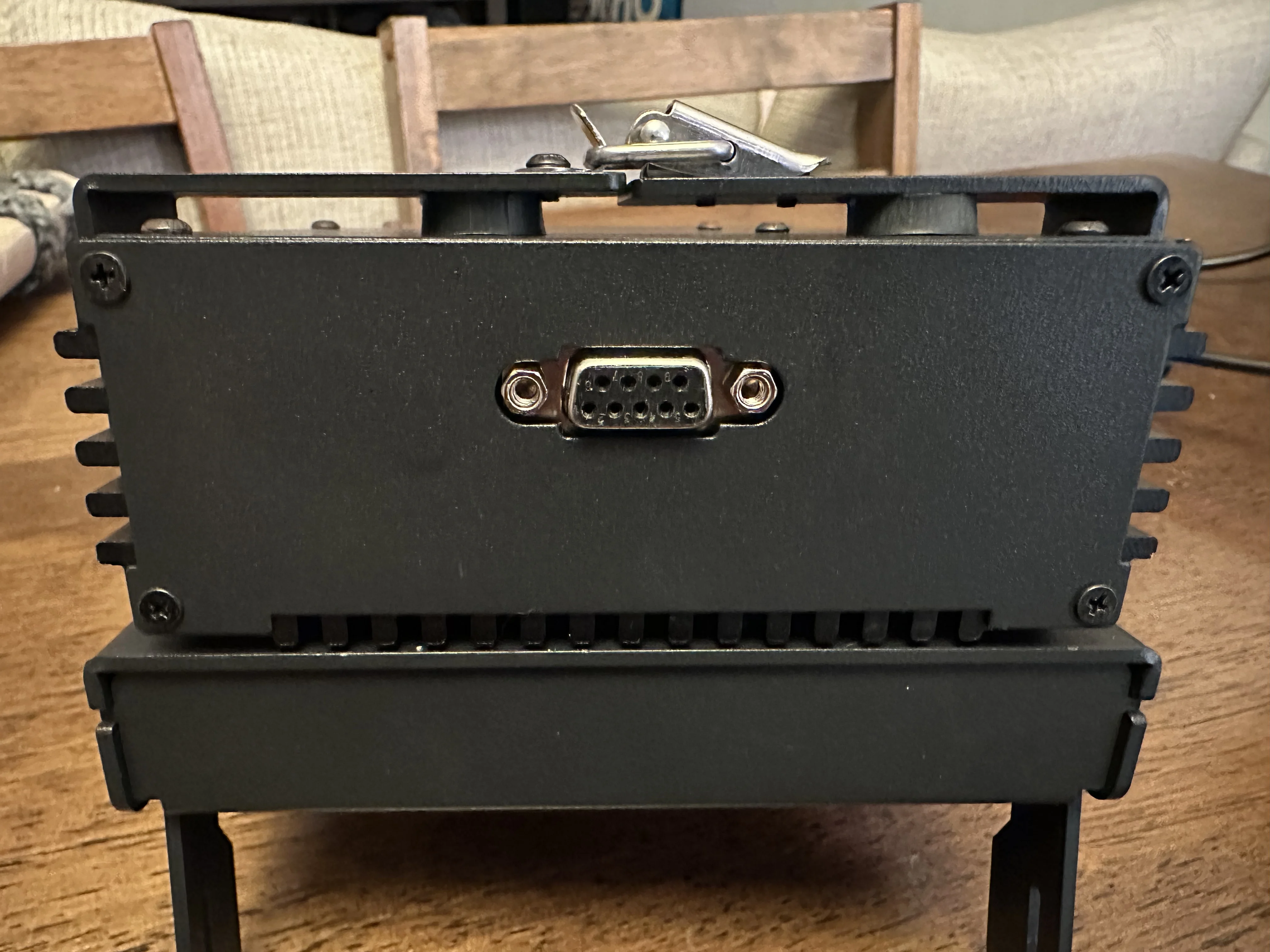 DE-9 connector on the radio body