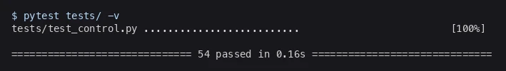pytest tests/: 54 passed
